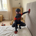 Kids Superhero Bodysuit Costume | Black & Red Cosplay Outfit for Role Play Party
