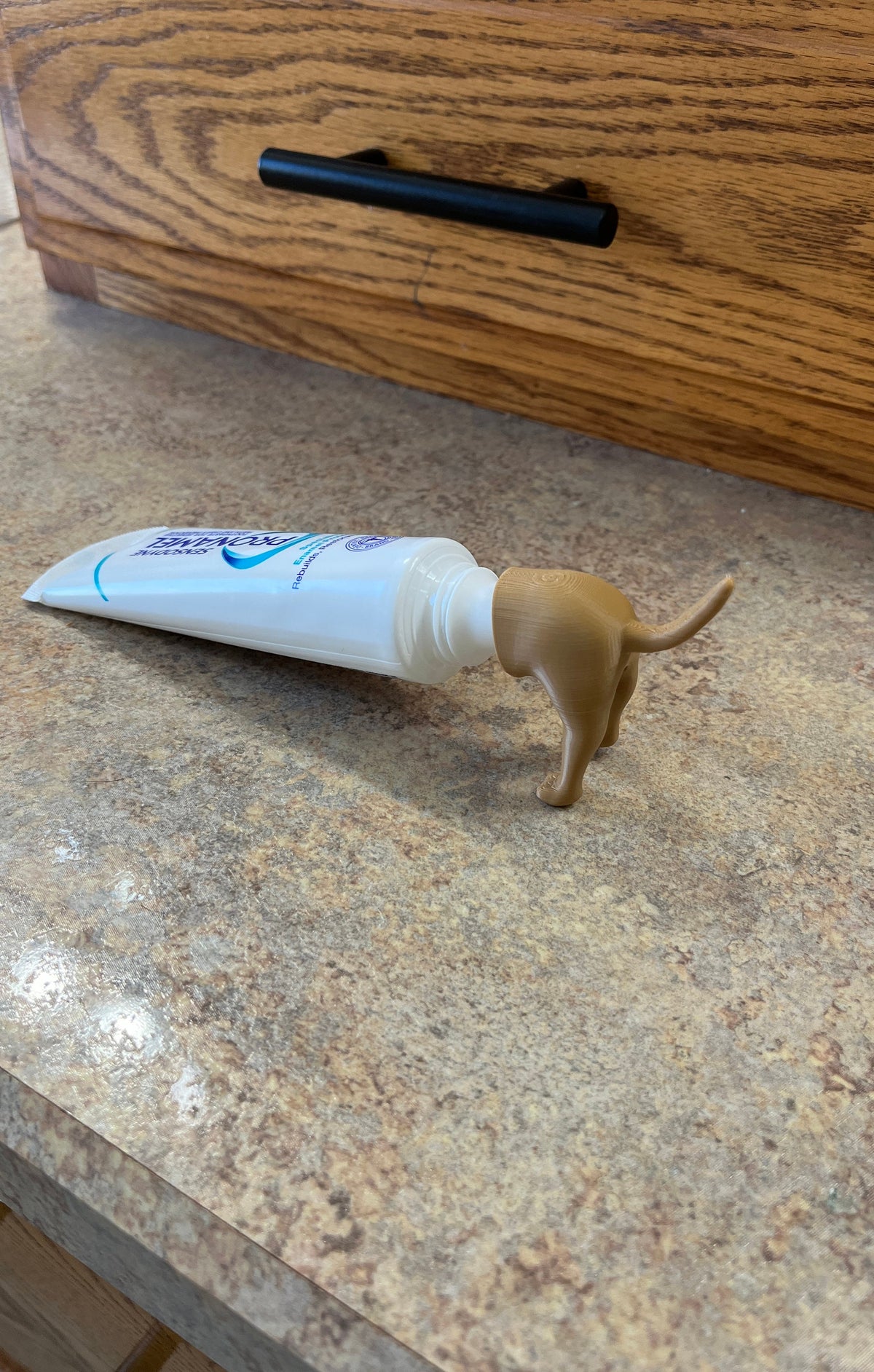 Pooping Dog Butt Toothpaste Topper: Funny Gag Gift for Dog Lovers
