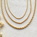 18K Gold Filled Chain Necklace,Rope Chain Necklace,Twist Chian,Everday Chain Necklace,Dainty Chain,Chain for Man & Women,Christmas Gifts