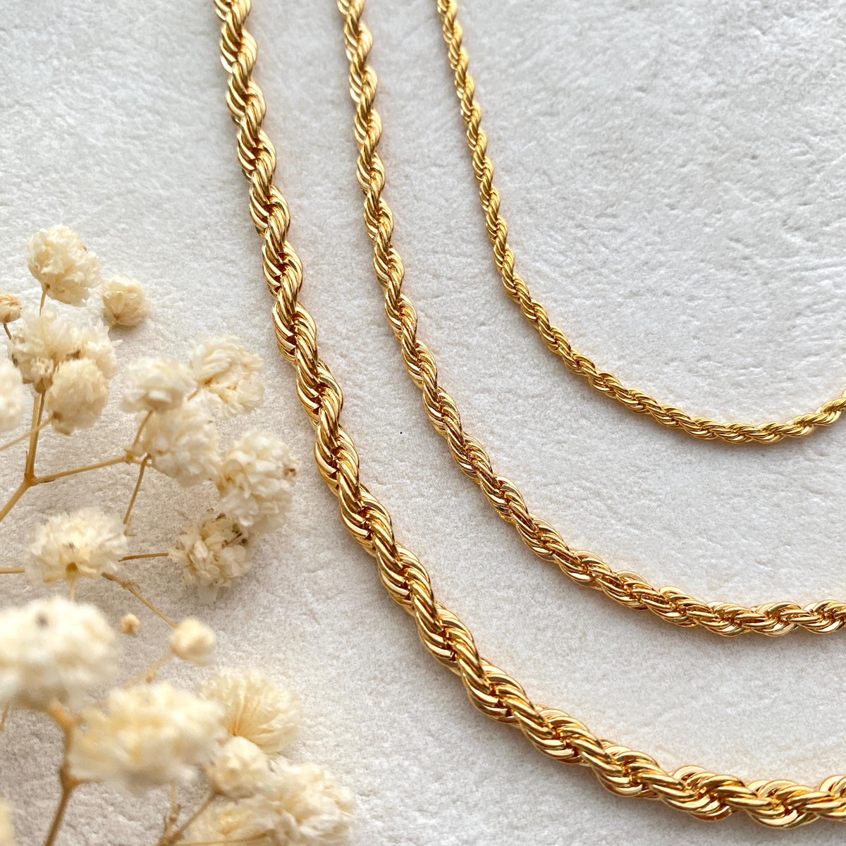 18K Gold Filled Chain Necklace,Rope Chain Necklace,Twist Chian,Everday Chain Necklace,Dainty Chain,Chain for Man & Women,Christmas Gifts