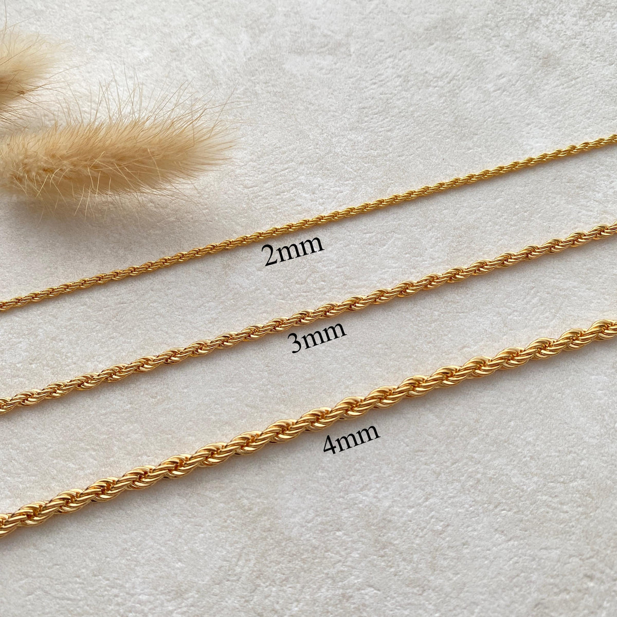 18K Gold Filled Chain Necklace,Rope Chain Necklace,Twist Chian,Everday Chain Necklace,Dainty Chain,Chain for Man & Women,Christmas Gifts
