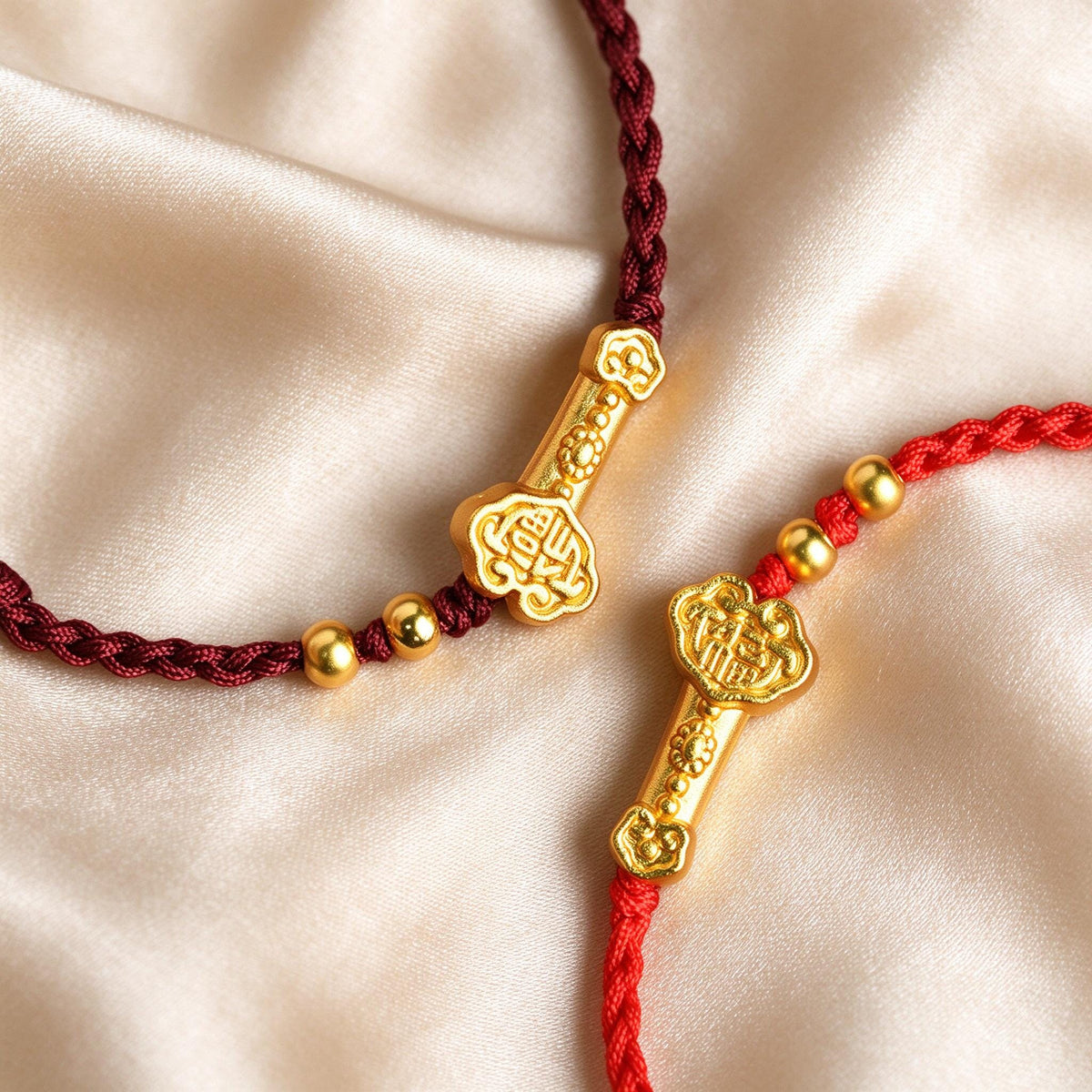 Red String Bracelet, Ruyi Good Luck Bracelet, Chinese Lucky Charm, Red Cord Protection Jewelry, Adjustable Blessing Bracelet, Handmade Gift