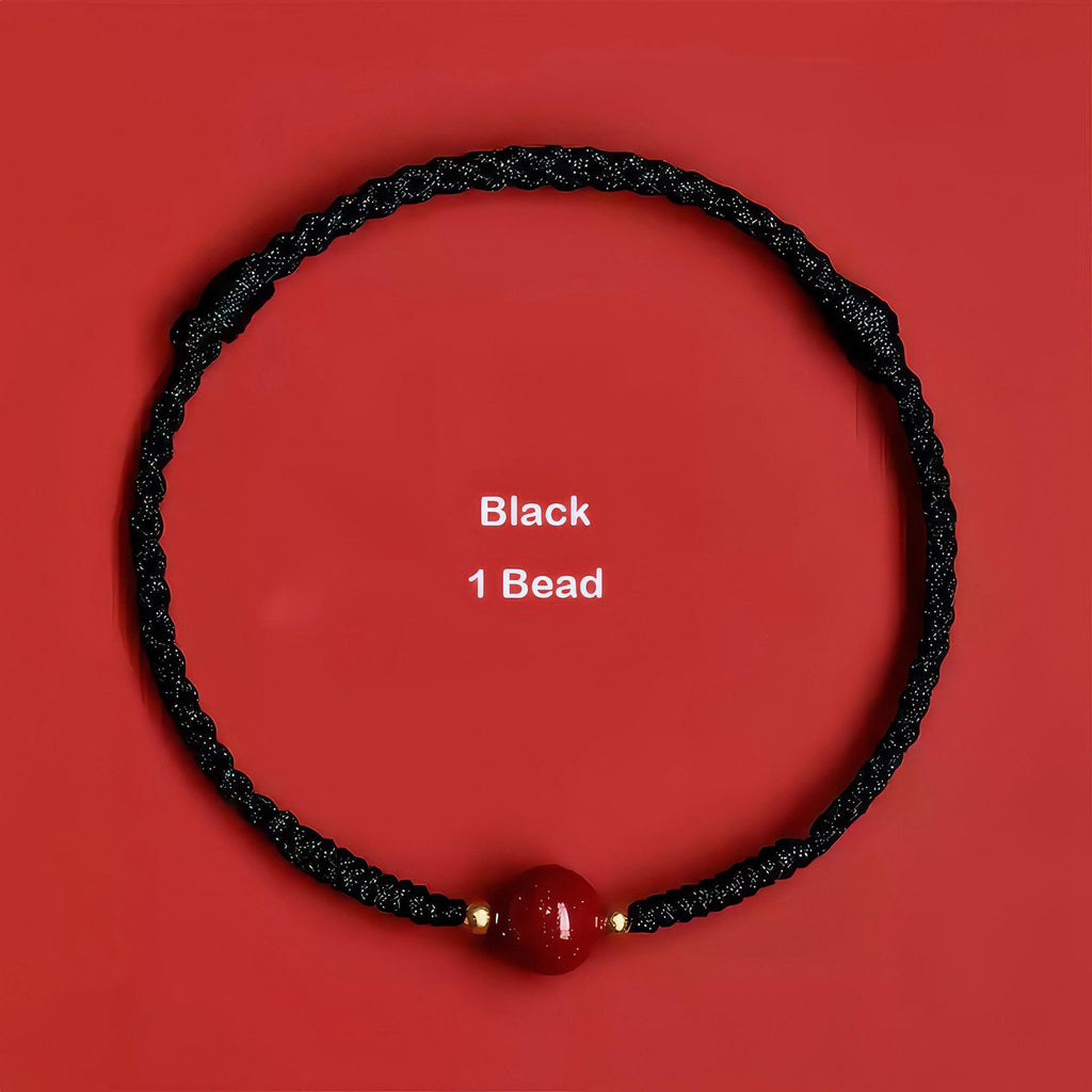 Cinnabar Red String Bracelet | 2027 Zodiac Protection | Blessed Temple Charm | Chinese Good Luck Gift