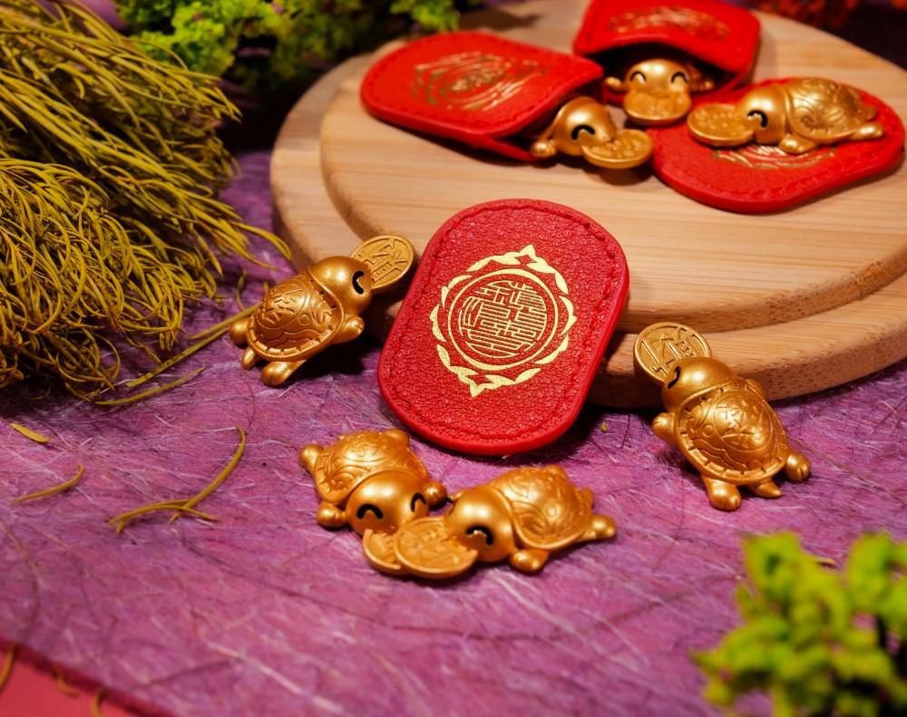Money Biting Turtle Feng Shui Talisman - 2026 Lucky Turtle Charm, Temple Blessed Brass Tortoise, Year of The Horse Prosperity Amulet