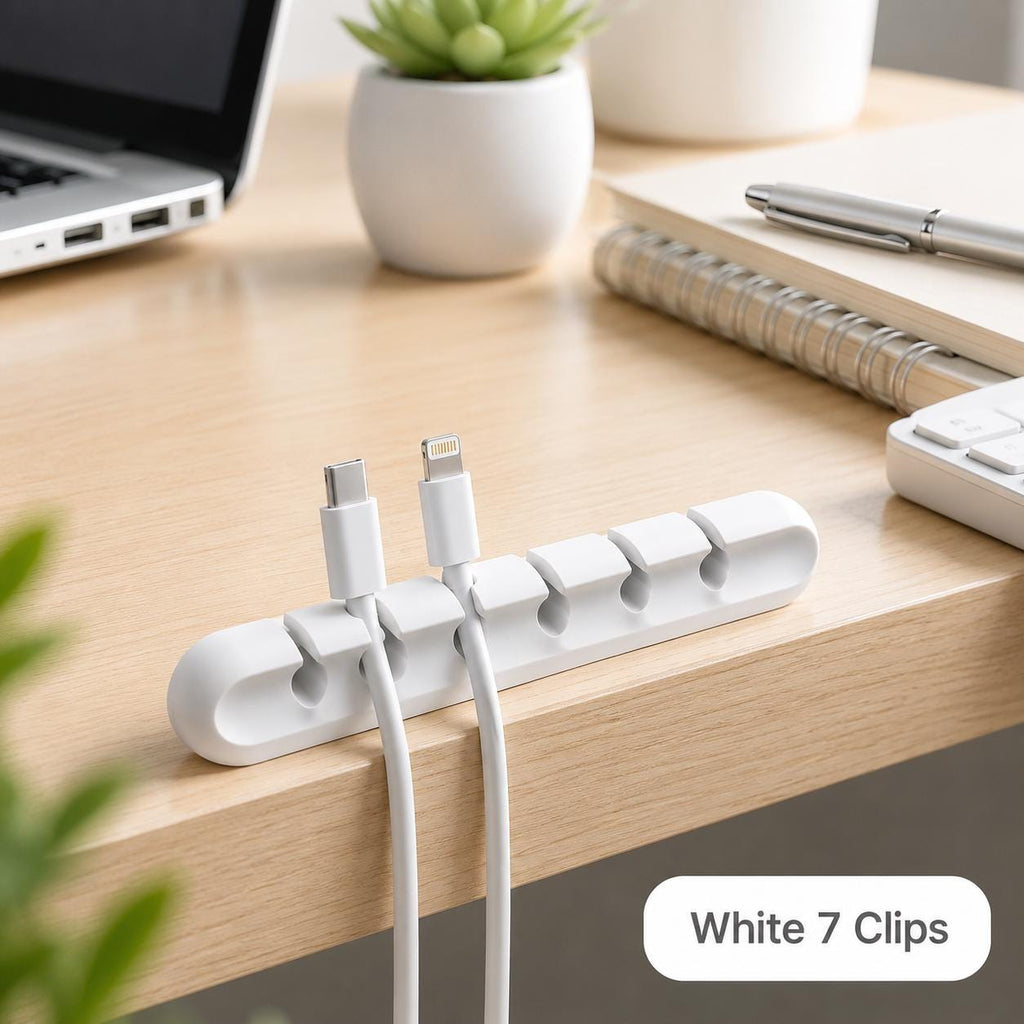 Cable Holder Clips, Adhesive Cord Organizer, Desk Wire Management for USB Charging Cable Nightstand