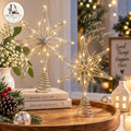 Christmas Tree Star Topper with LED Lights, Warm White Glitter Star, Lighted Holiday Decor