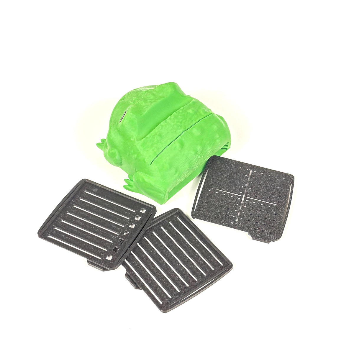 Note Toad | Frog Desk Organizer & Note Holder | Sticky Note Holder with Pen Tray | 3D-Printed Desk Decor
