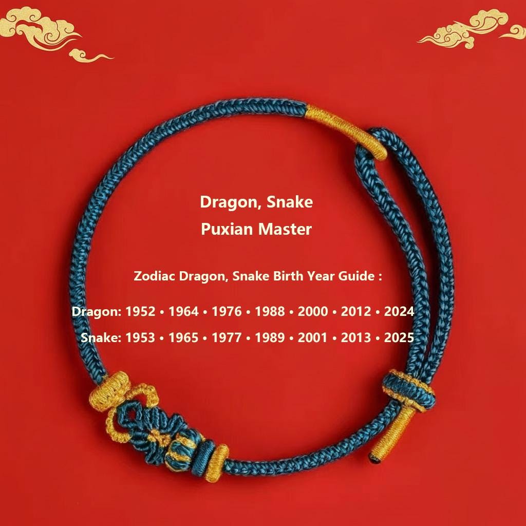 2027 Tai Sui Red String Bracelet, Zodiac Protection Amulet, Handwoven Lucky Knot, Temple Blessed Chinese Red String, Goat Rat Ox Dog