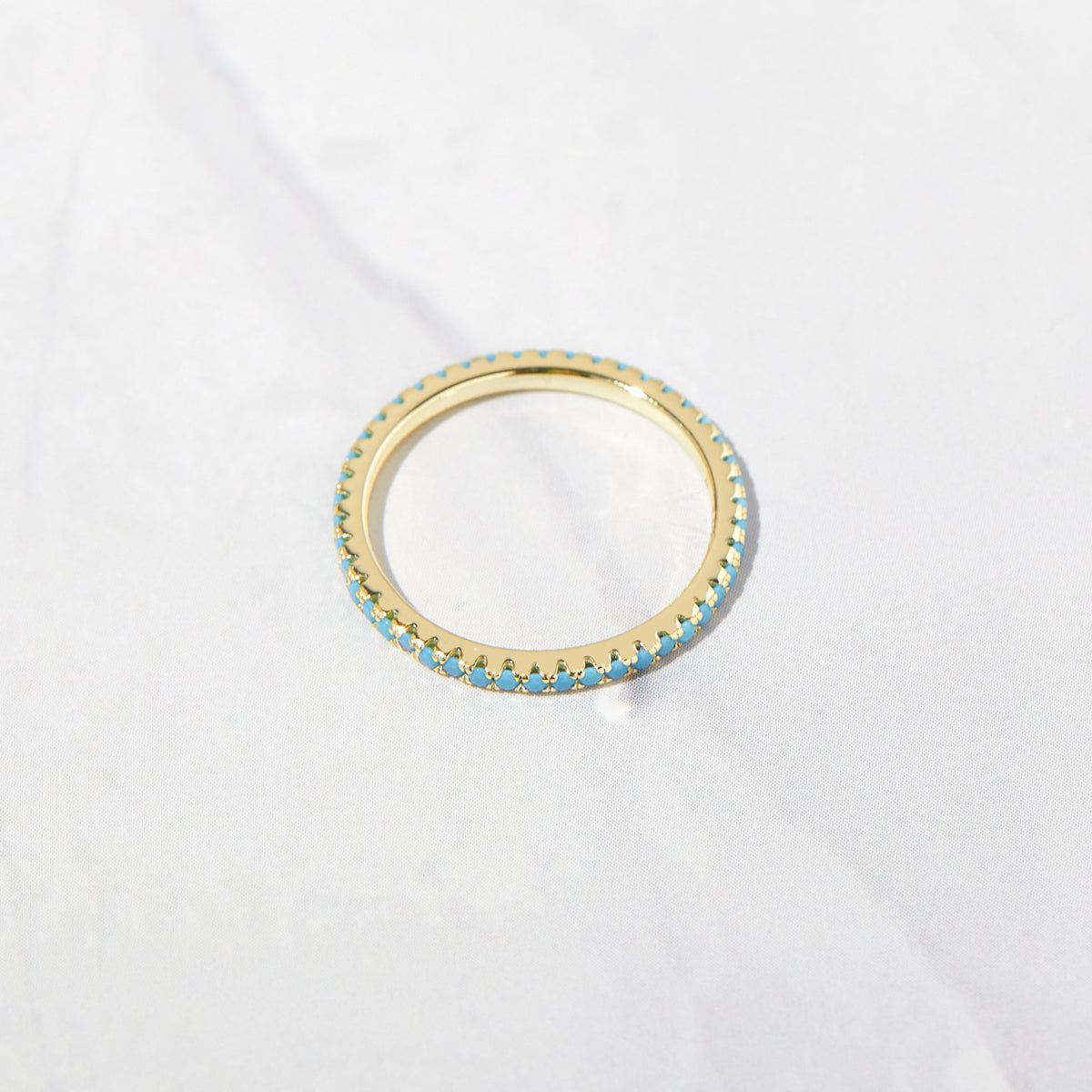 Turquoise Eternity Ring, Turquoise Ring, Dainty Ring, Turquoise Jewelry, Dainty Ring, Stacking Ring, Everyday Ring, Gift for Her