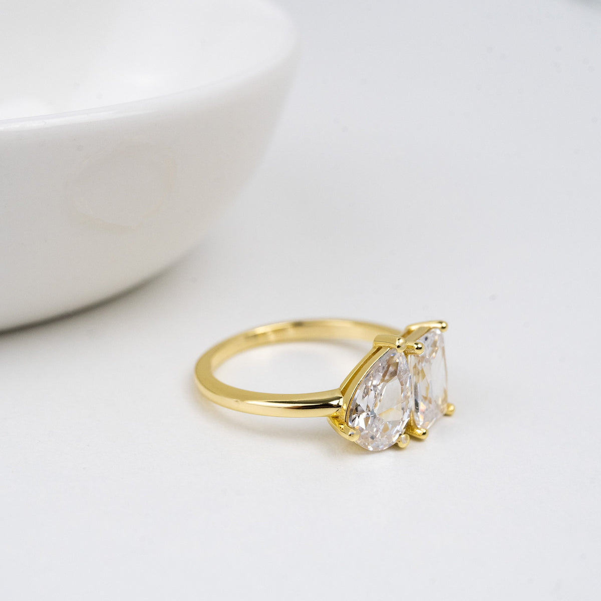 Toi et Moi Ring, Promise Ring, Engagement Ring, Two Stone Ring, Wedding Ring, Anniversary Gift, Gift for Her