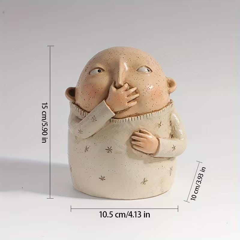 Not smell so good - Stinky boys sculpture 4.3 in. W x 5.9 in. H
